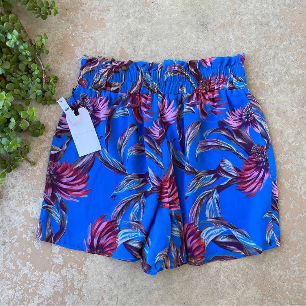 Leith Nordstrom Floral Tropical Flounce Shorts